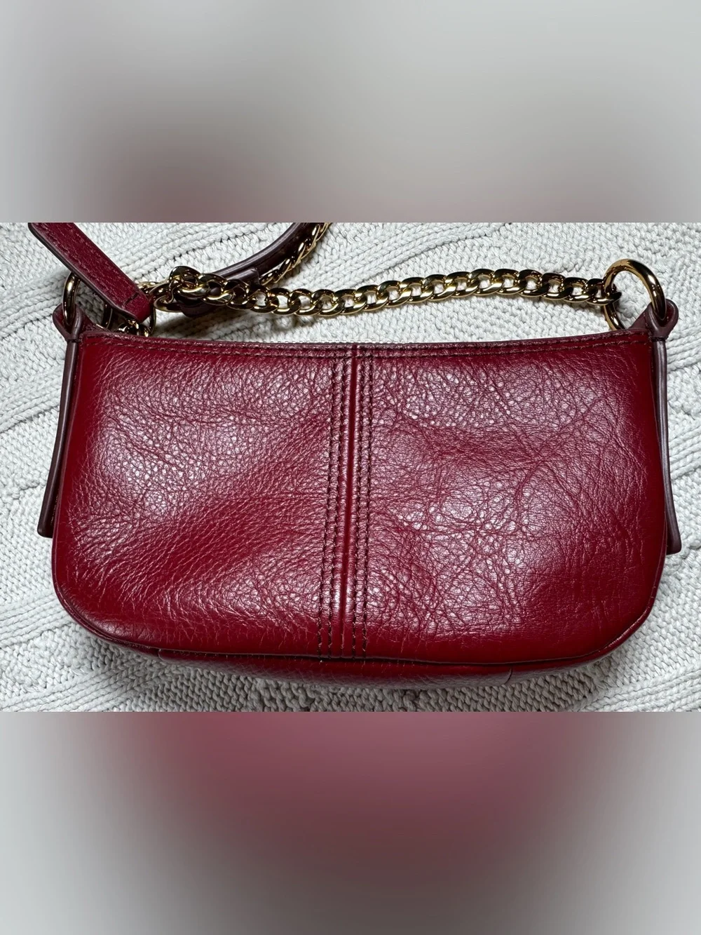 Fossil Jolie Leather Mini Crossbody Bag - Burgundy